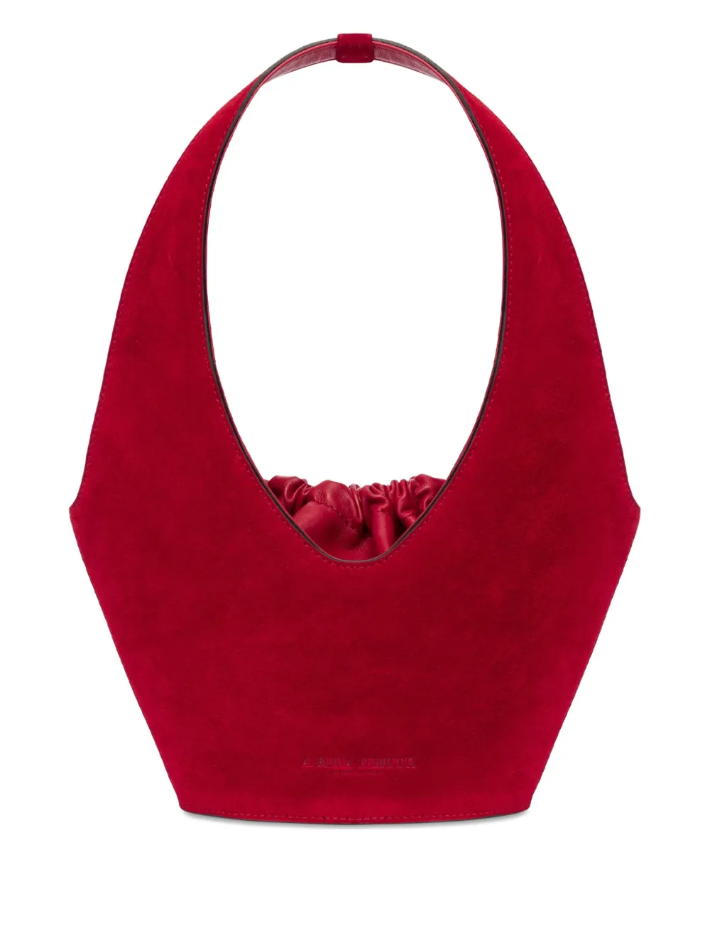 Alberta Ferretti Suede Shoulder Bag In Red