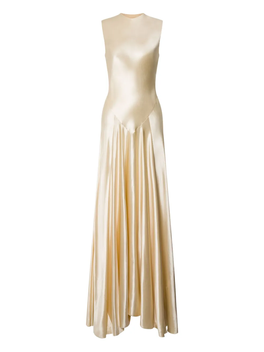 Alberta Ferretti Sleeveless Dress In Gold