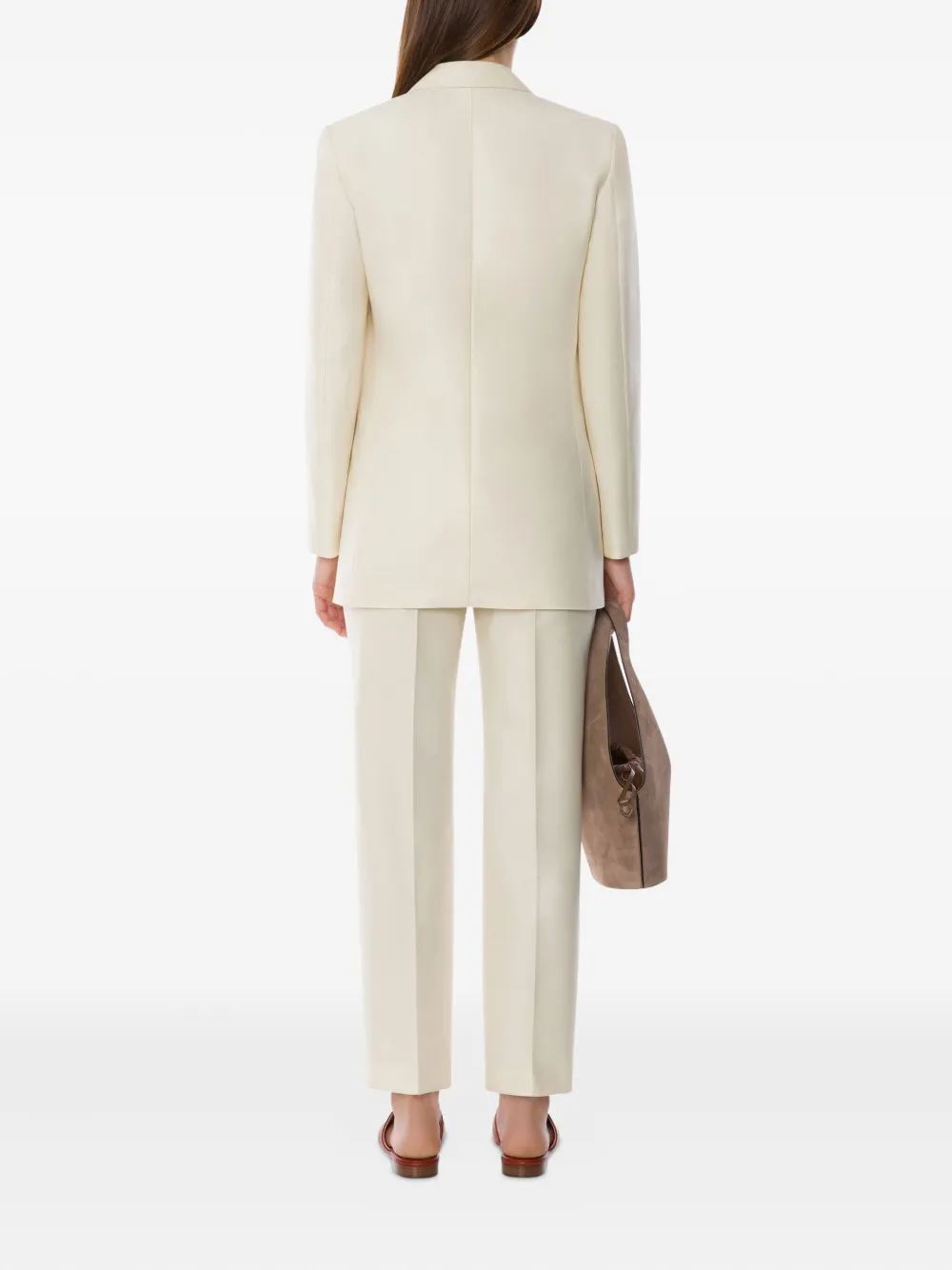 Alberta Ferretti Tailored Lapel Blazer In Neutral