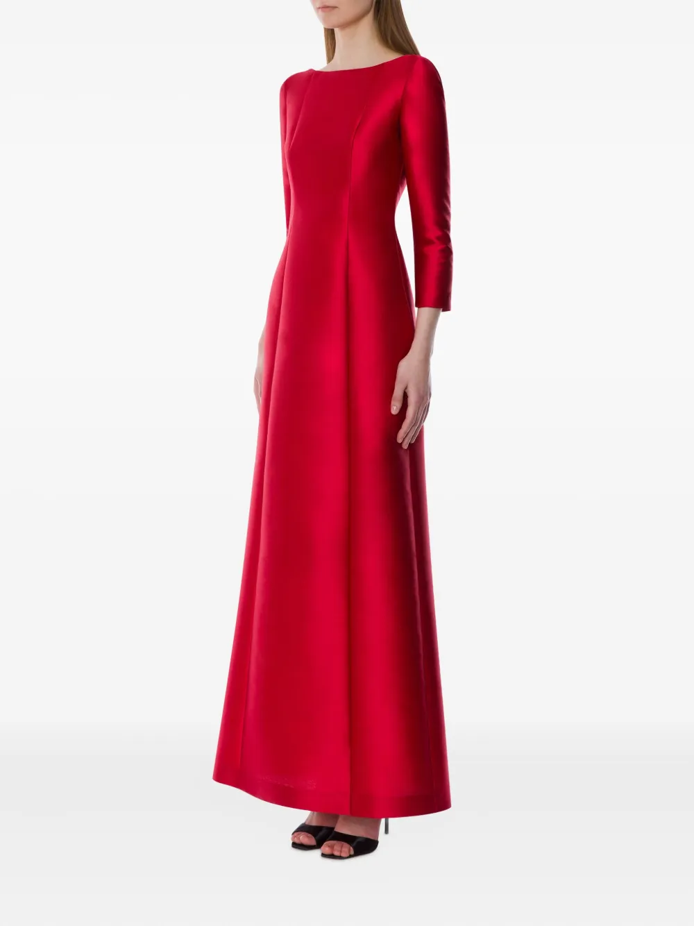 Alberta Ferretti Jurk van zijde-satijn - Rood