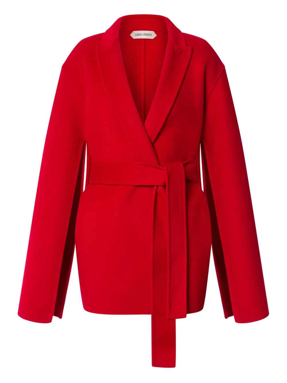 Alberta Ferretti double-breasted belted blazer | Red | Image 1