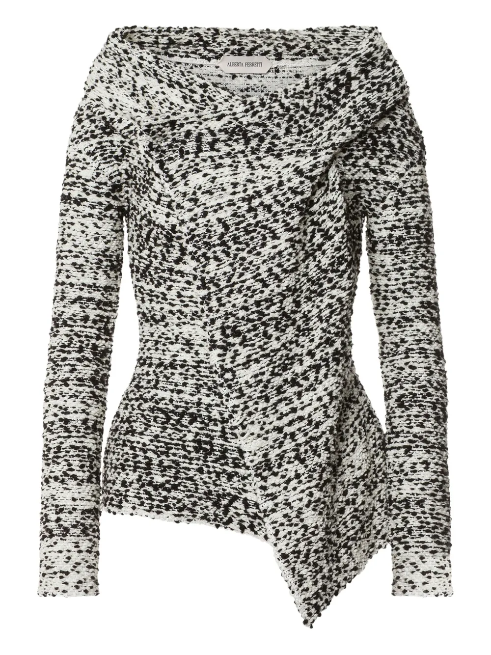 Alberta Ferretti asymmetric draped jacket | Black | Image 1
