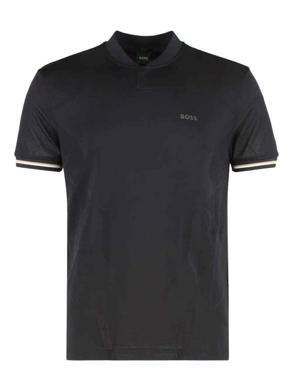 BOSS playera con ribete en contraste | negro | Image 1