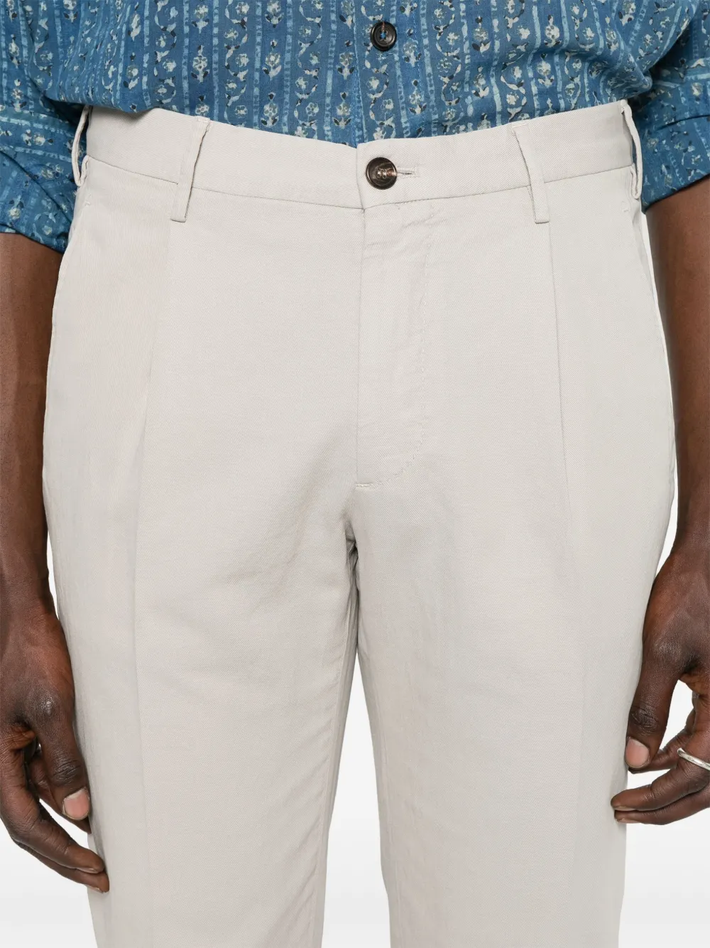 Incotex Pleat-detailed Trousers In Neutrals