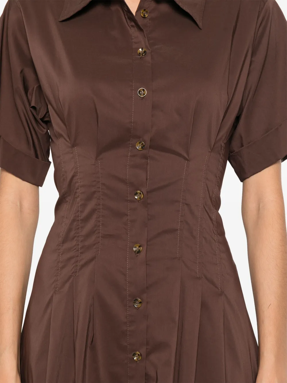 TWINSET Uitgesneden midi-jurk Bruin