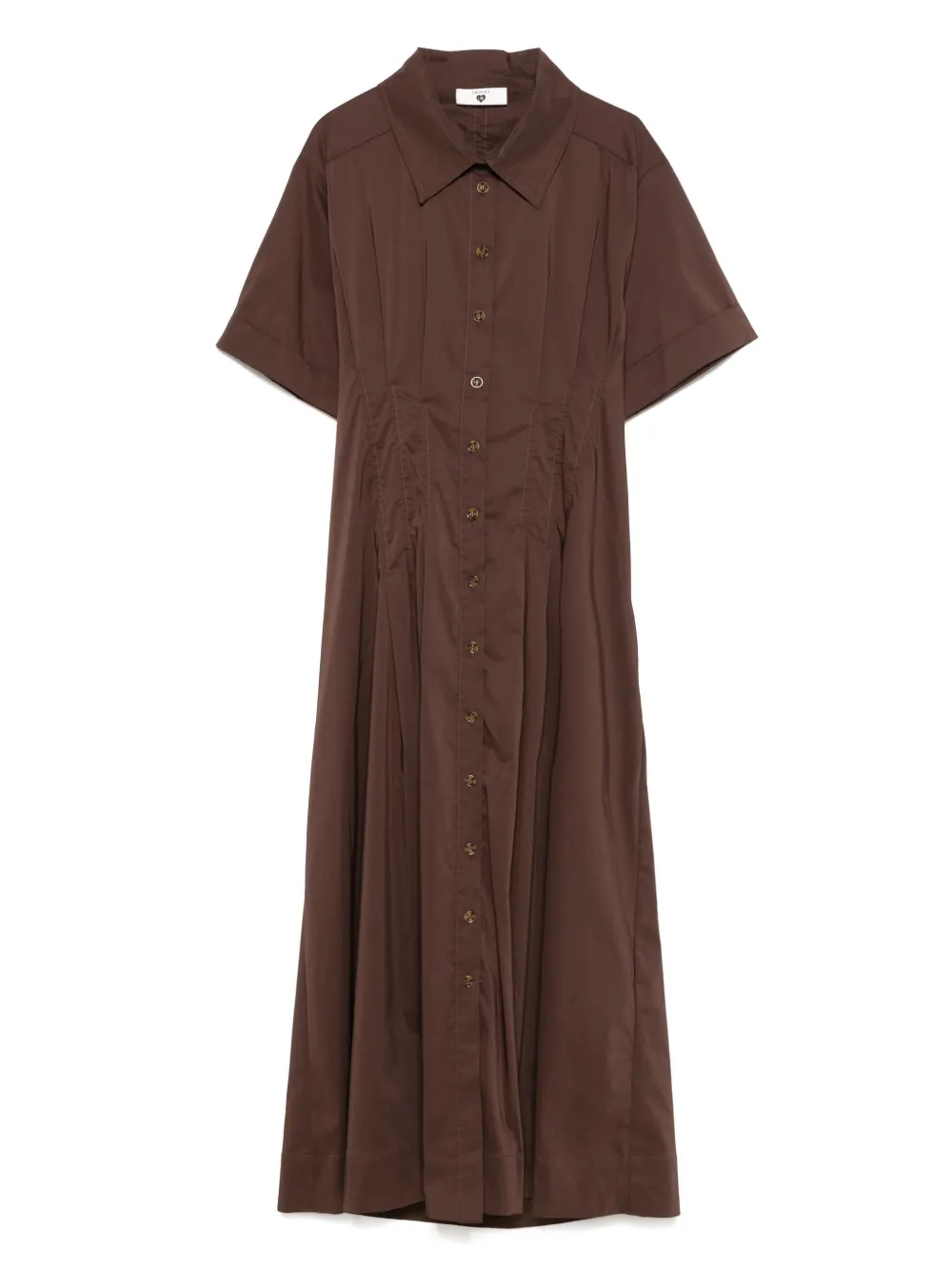 TWINSET Uitgesneden midi-jurk Bruin