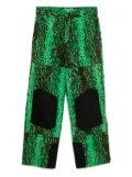 Stain Shade leopard-print trousers - Green