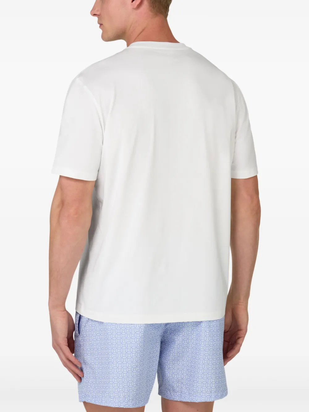 Boggi Milano T-shirt van stretch-katoen Wit