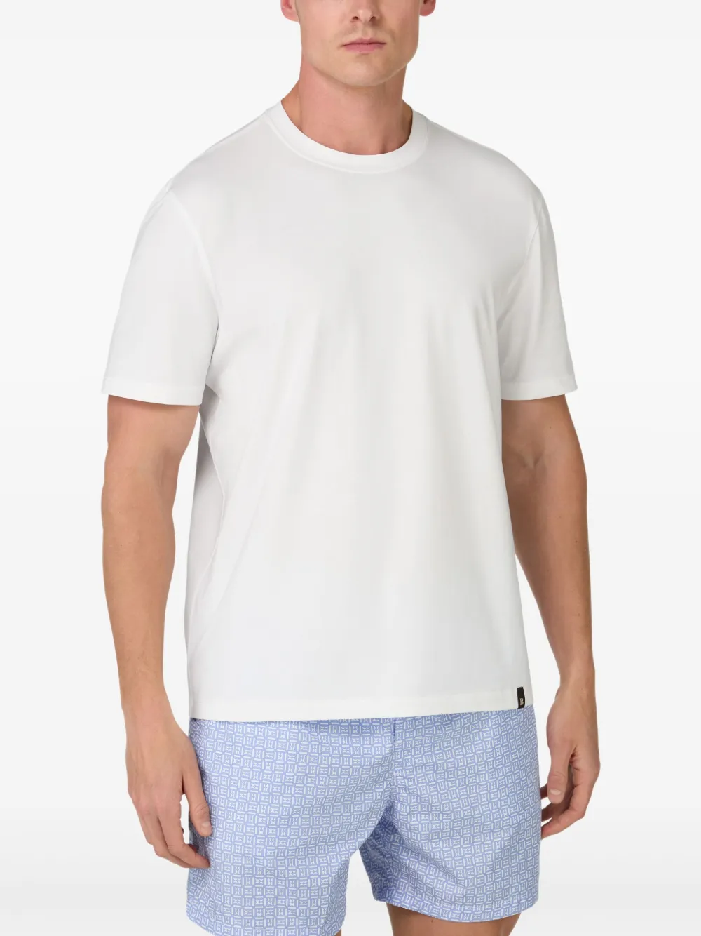 Boggi Milano T-shirt van stretch-katoen Wit