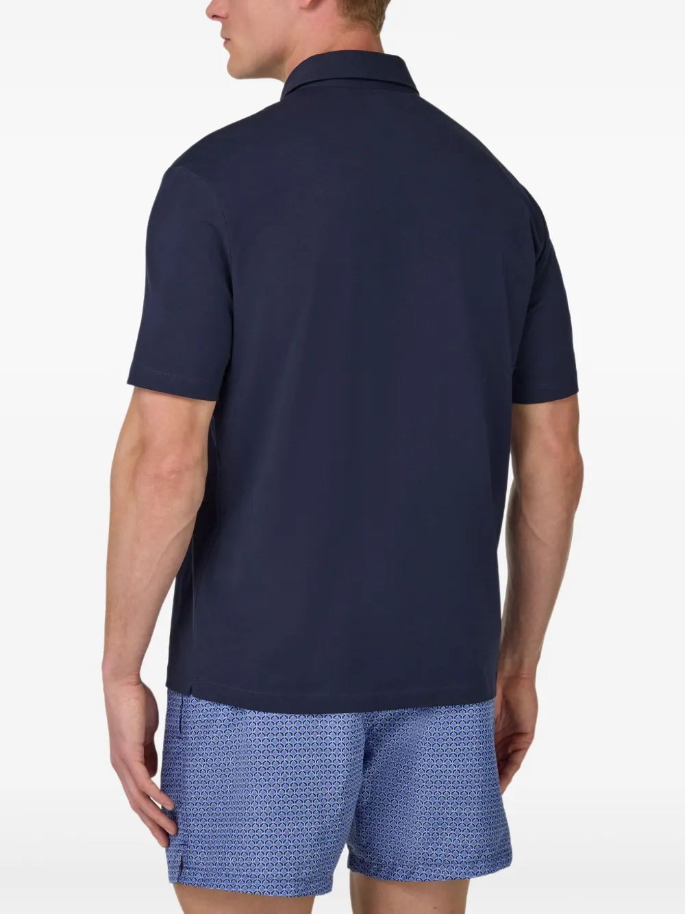 Boggi Milano Poloshirt van stretch-katoen Blauw