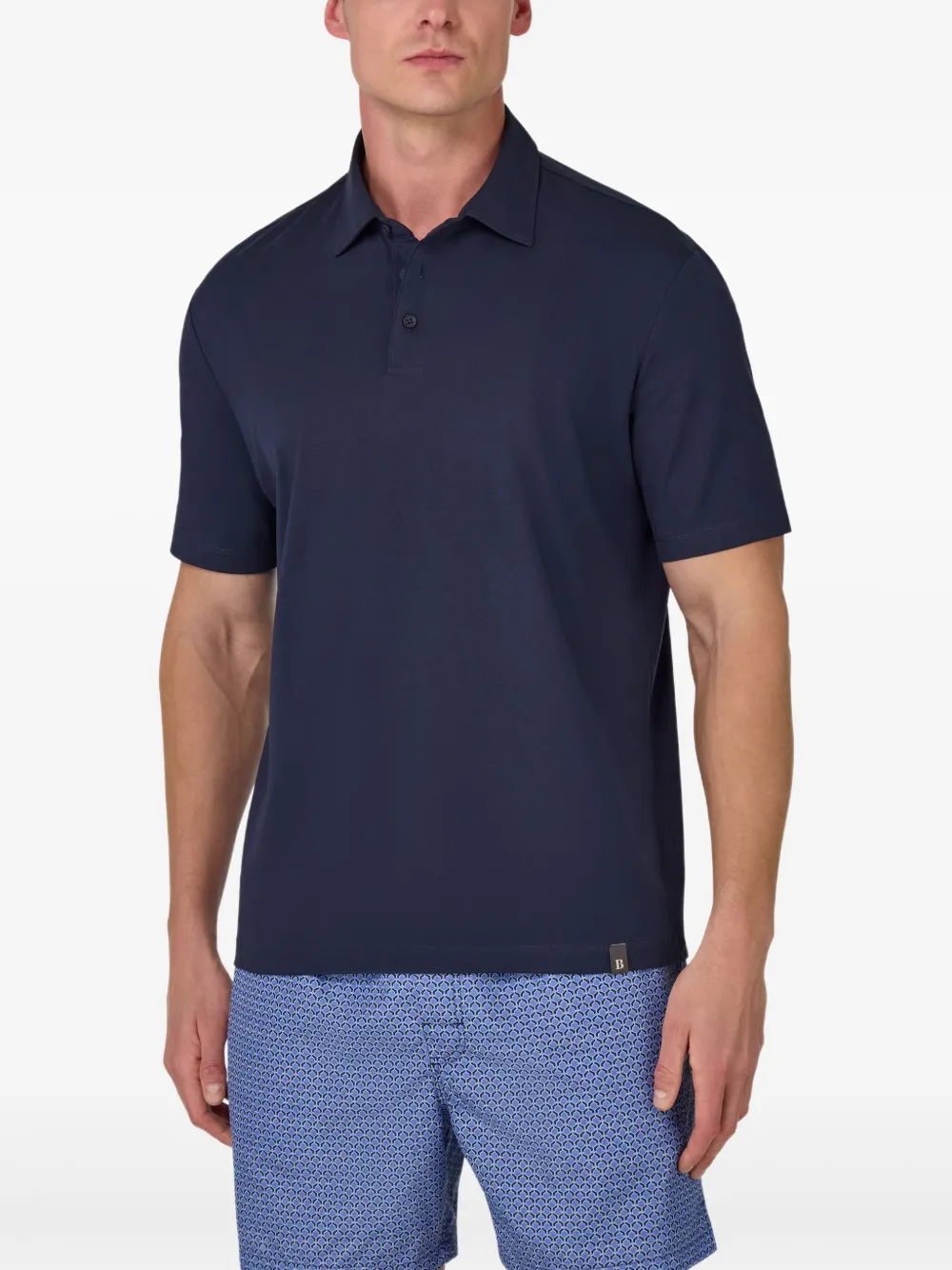 Boggi Milano Poloshirt van stretch-katoen Blauw