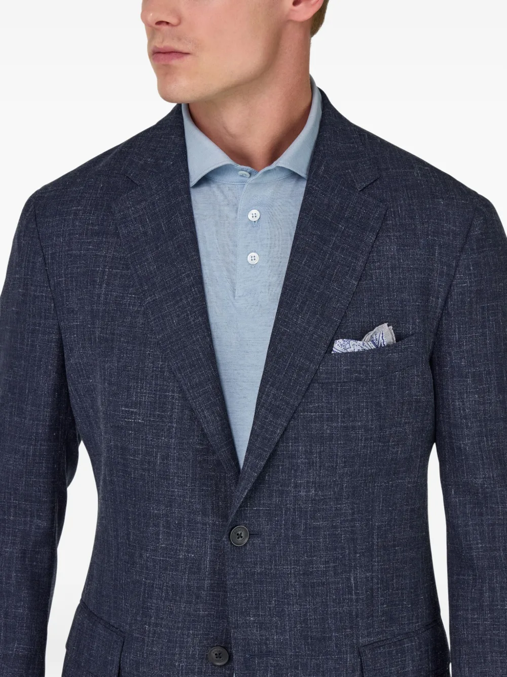 Boggi Milano Linnen blazer Blauw
