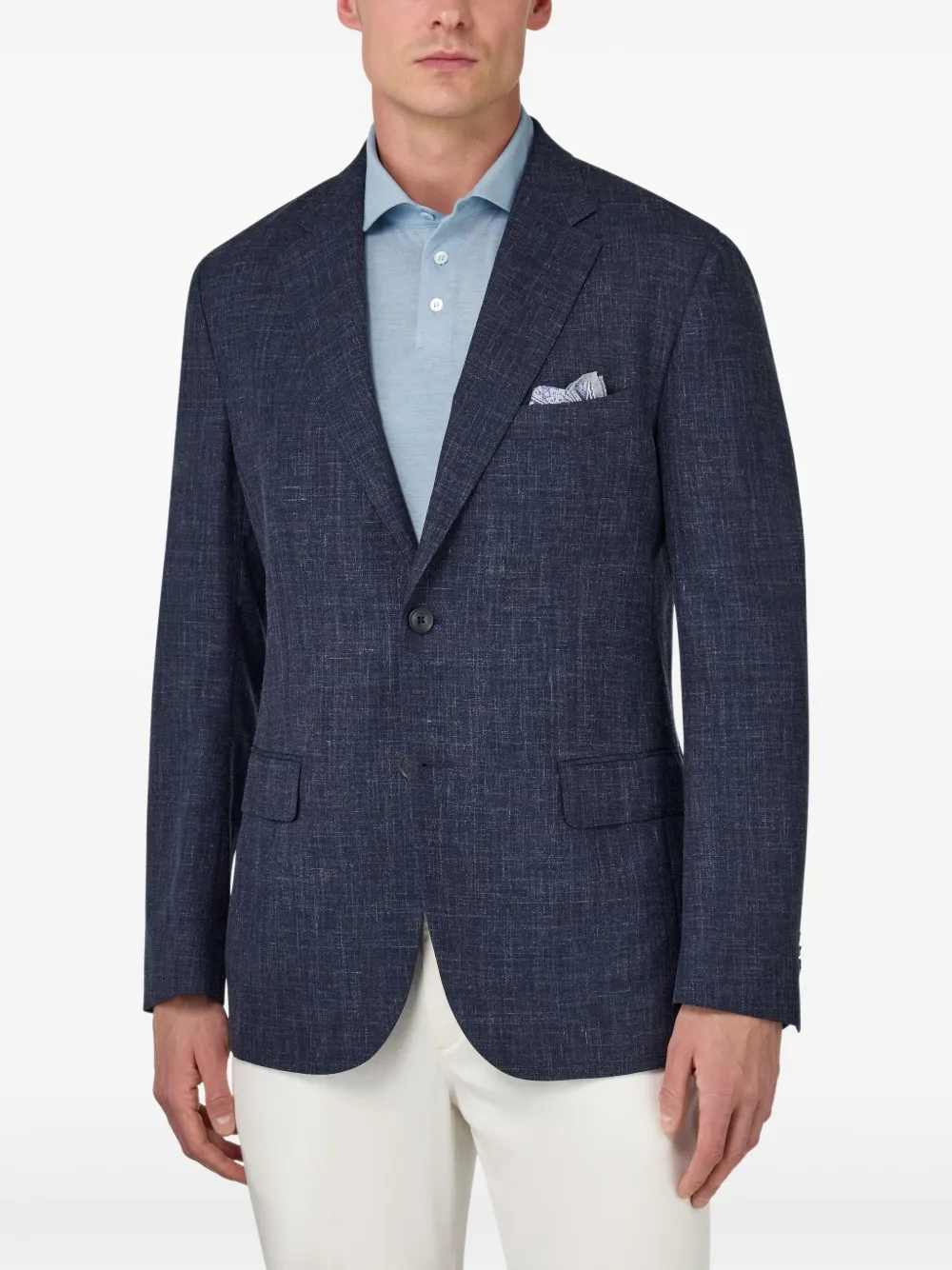 Boggi Milano Linnen blazer Blauw