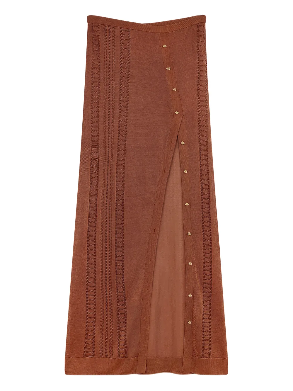 Guayabera knitted maxi skirt