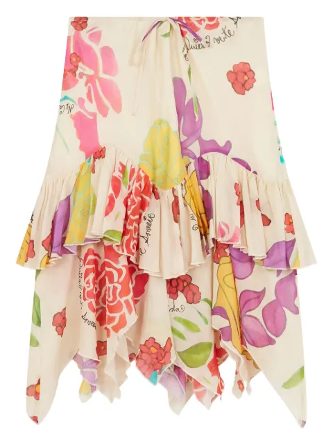 Donde Esteban floral-print midi skirt