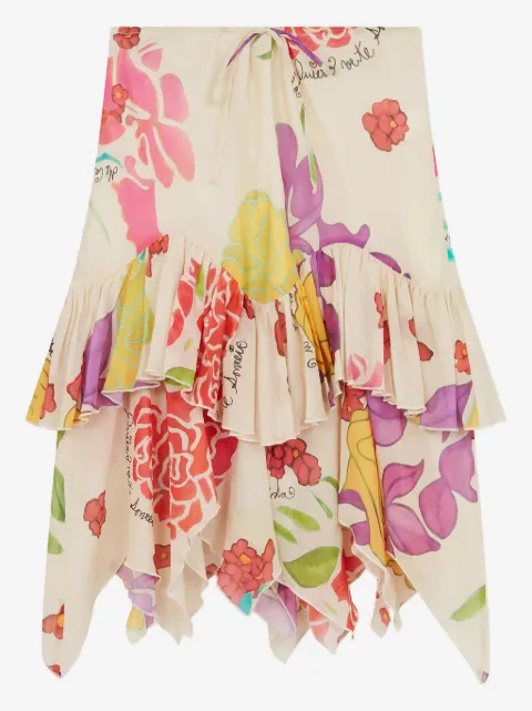 Donde Esteban floral-print midi skirt