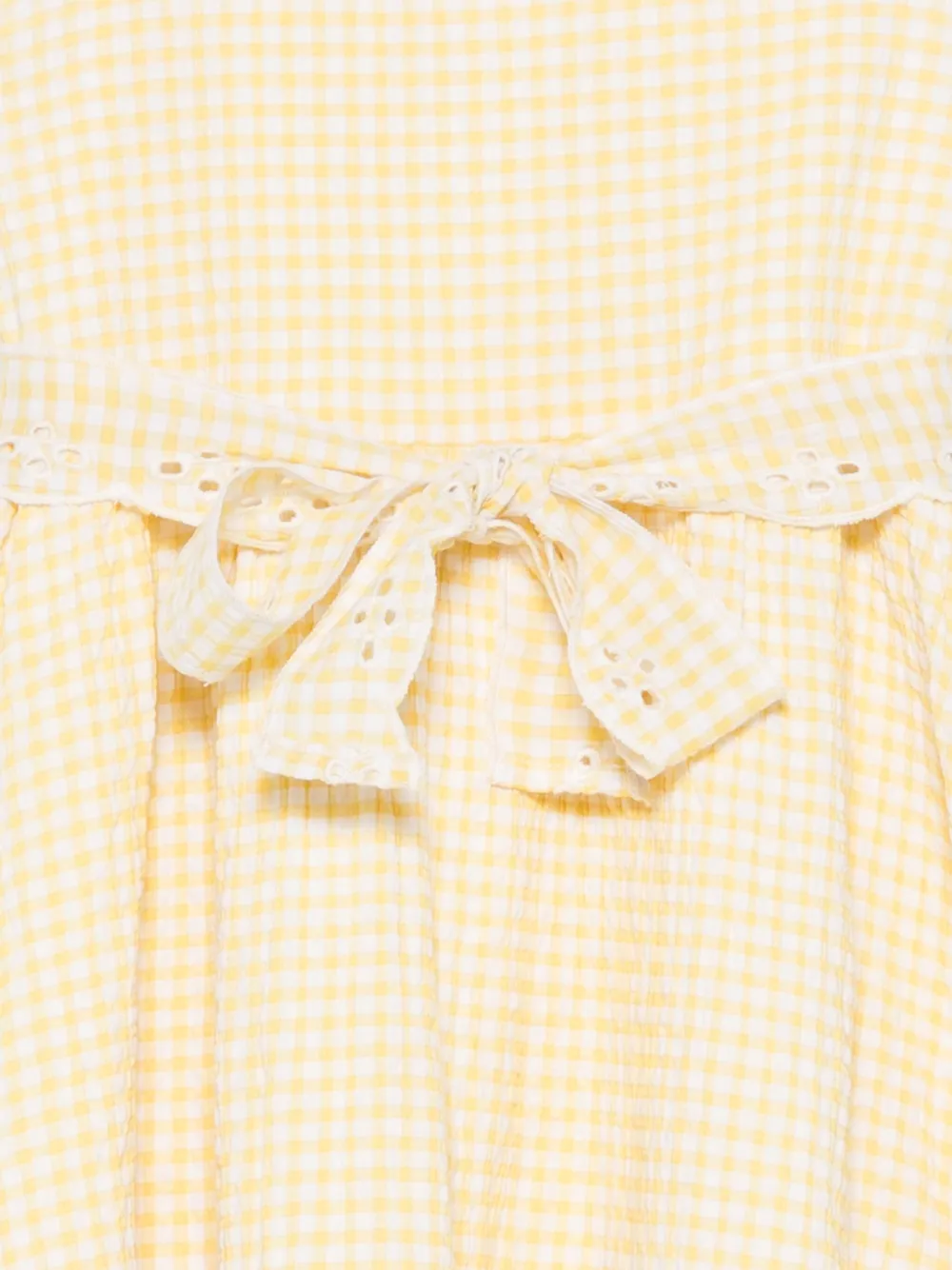 Tartine Et Chocolat Jurk met gingham ruit Geel
