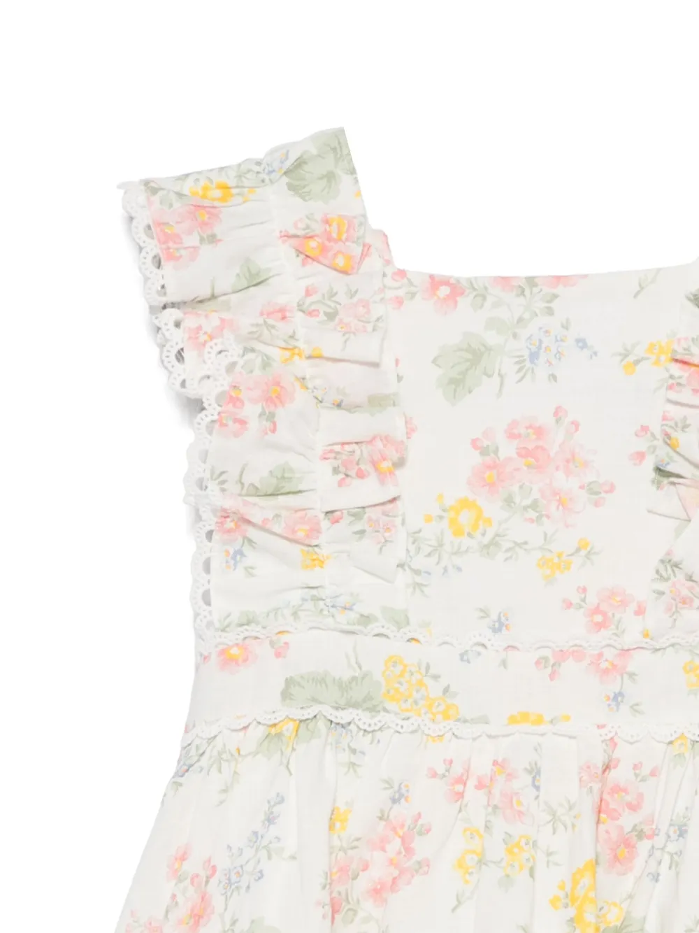 Tartine Et Chocolat Jurk met Delicate Flowery-print Wit