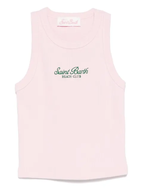 MC2 Saint Barth Kids logo-embroidered top