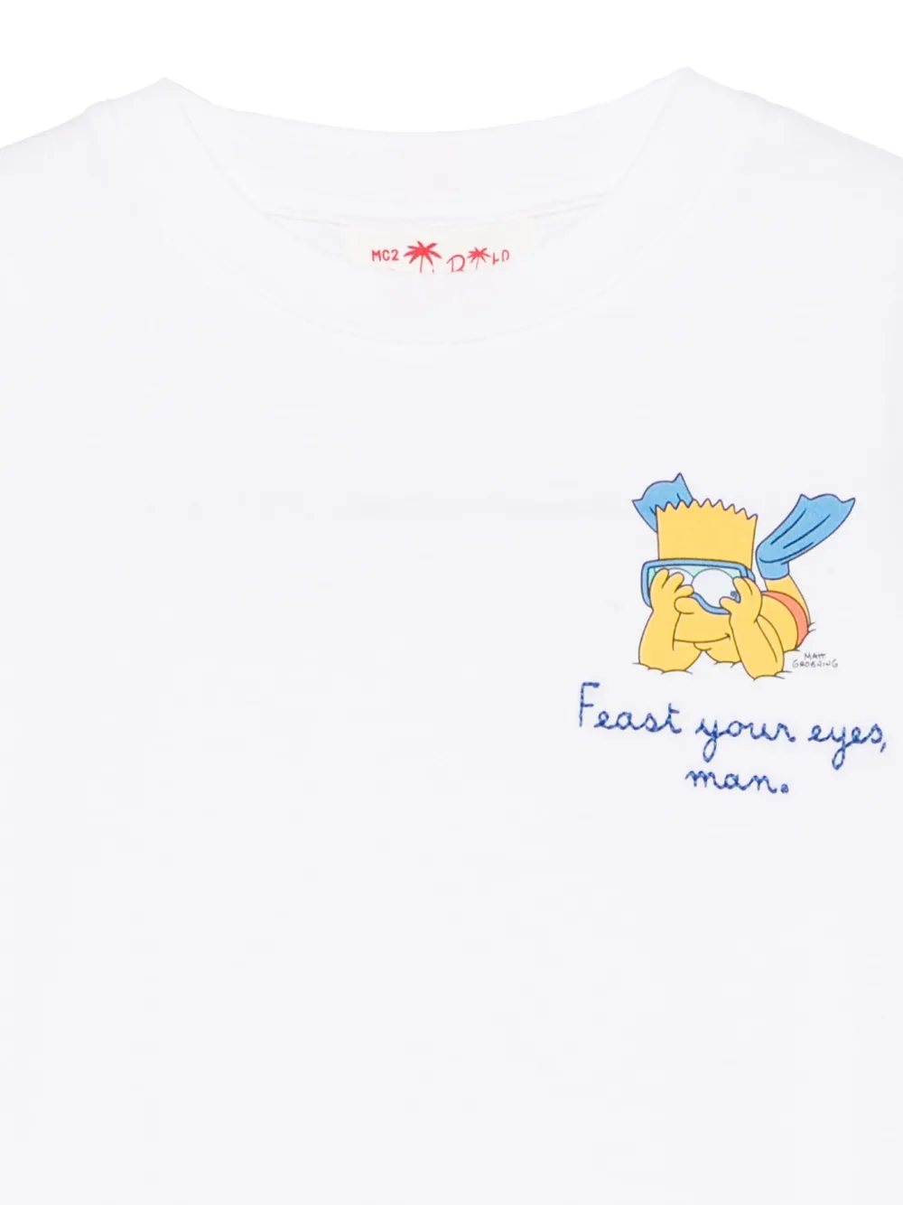 MC2 Saint Barth Kids x The Simpsons Bart T-shirt Wit