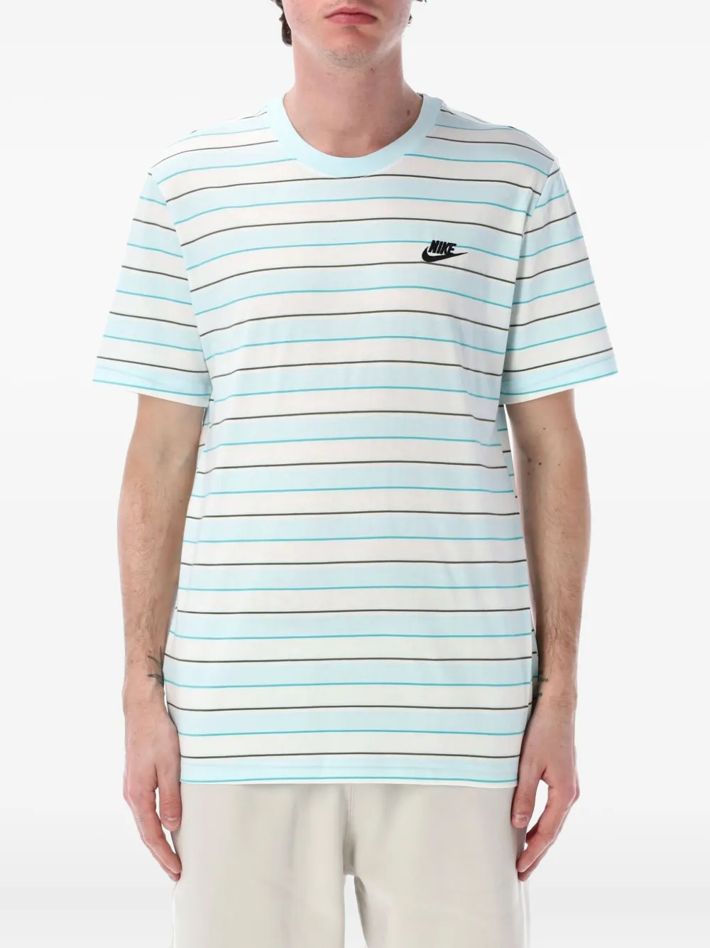 Nike playera con motivo de rayas | azul | Image 1