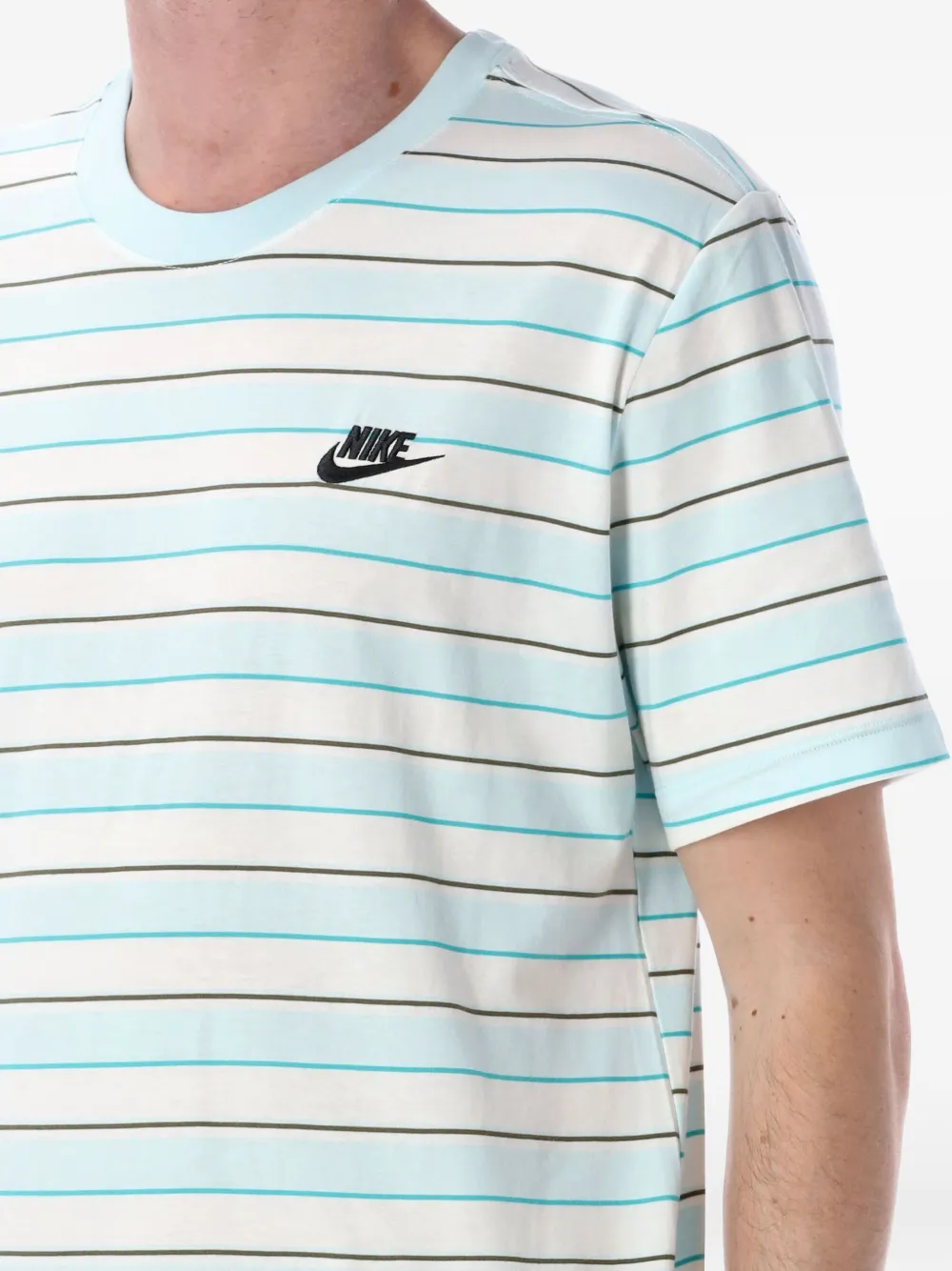 Nike Gestreept T-shirt Blauw