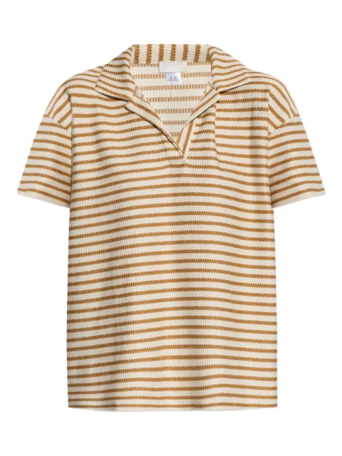 Hanro playera tipo polo a rayas