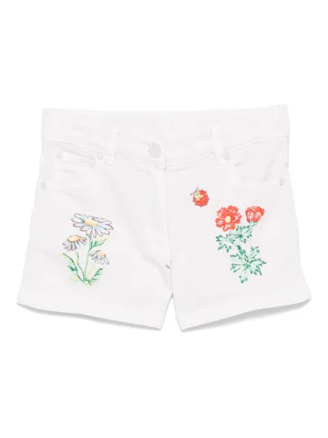 Stella McCartney Kids floral-embroidered shorts