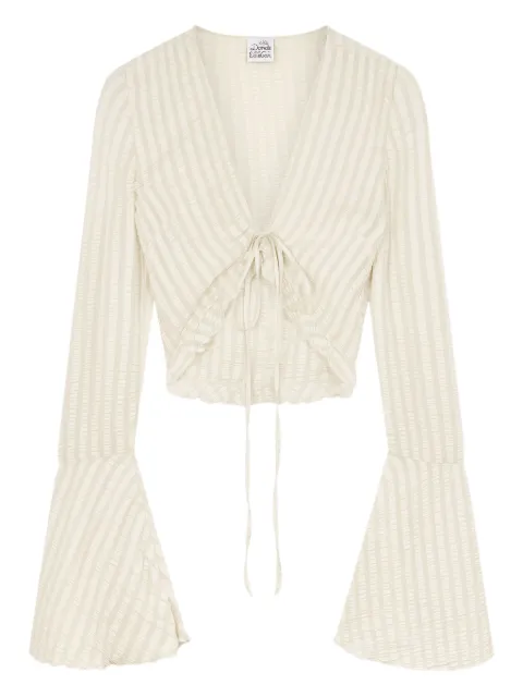 Donde Esteban silk cropped blouse