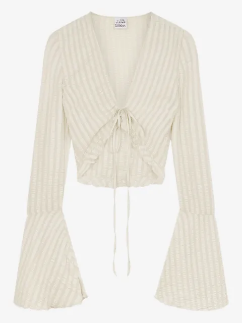 Donde Esteban silk cropped blouse