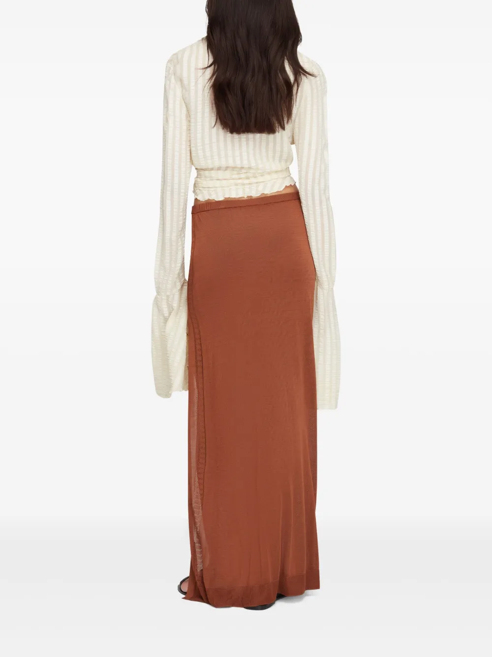 Donde Esteban silk cropped blouse