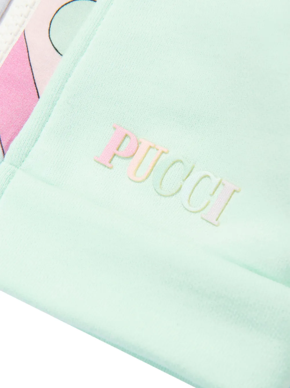 Shop Pucci Junior Fontane-print Hoodie In Green