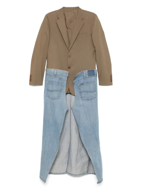 BETTTER denim-panel coat
