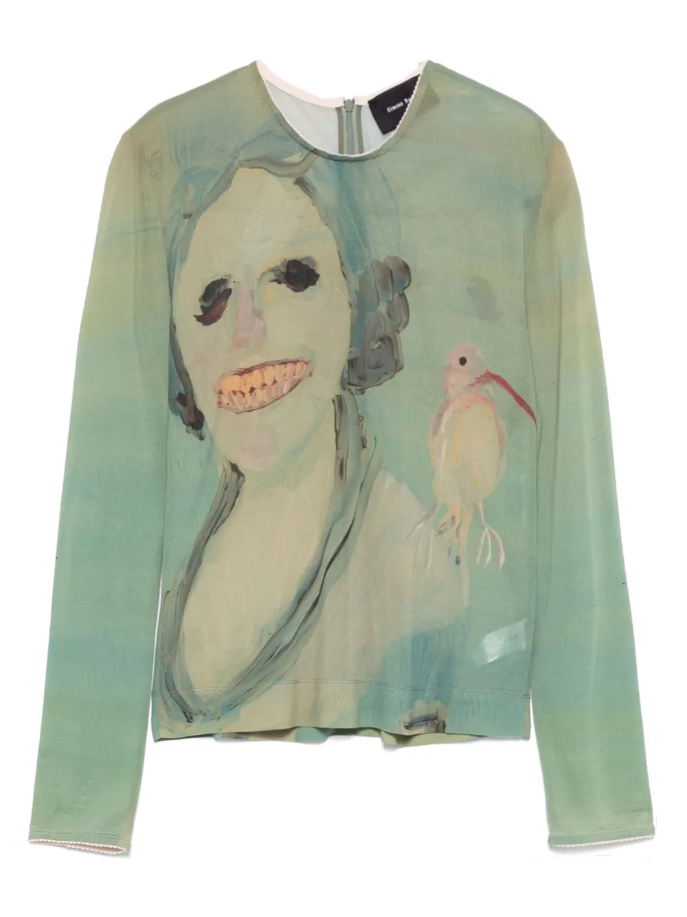Simone Rocha top Lady With A Bird | verde | Image 1