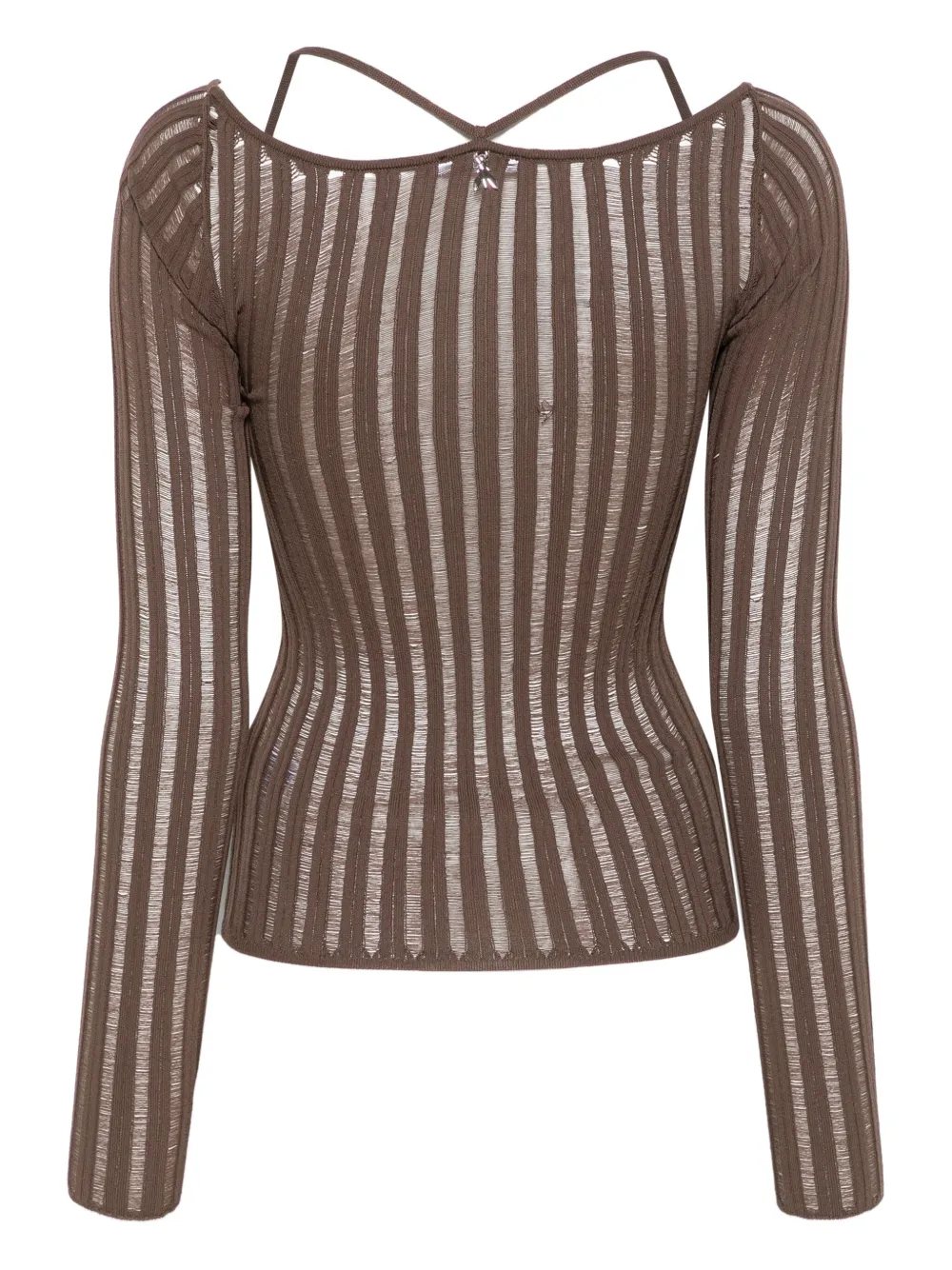Patrizia Pepe Geribbelde top Bruin