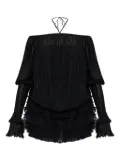 Blumarine pleated silk dress - Black