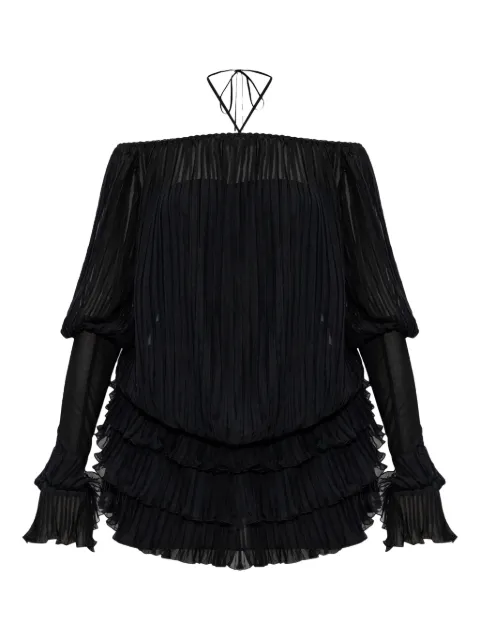 Blumarine pleated silk dress 