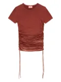 Diesel T-Rey drawstring-gathered T-shirt - Brown