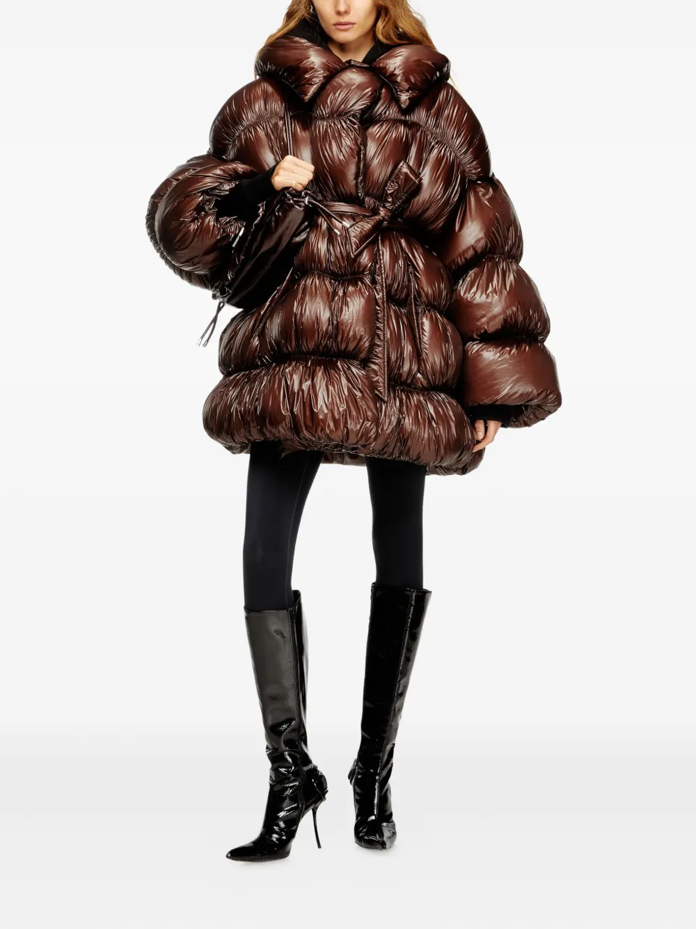 Diesel W-Inona padded coat - Bruin