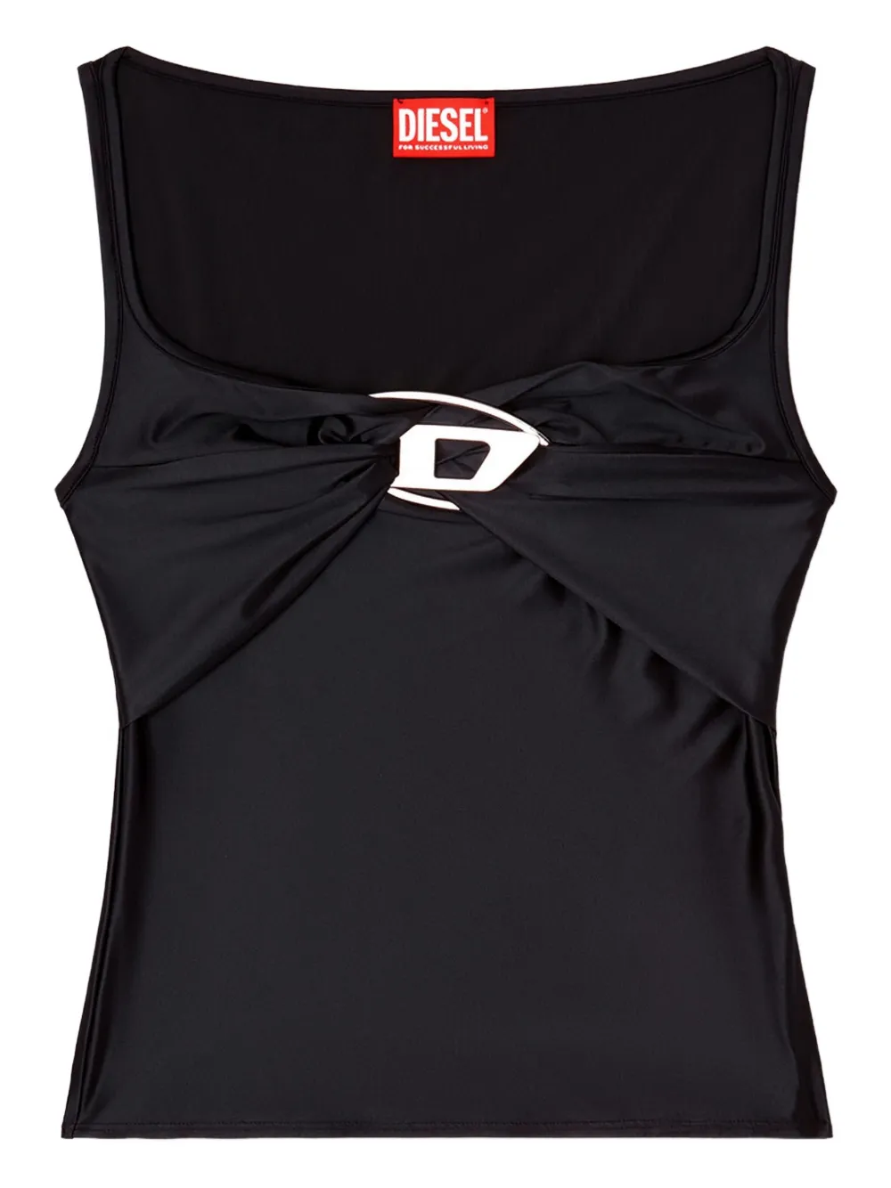 Diesel T-Amai top met gedraaid detail Zwart