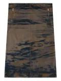 Diesel O-Mirtow-Den drawstring tie-dye skirt - Black