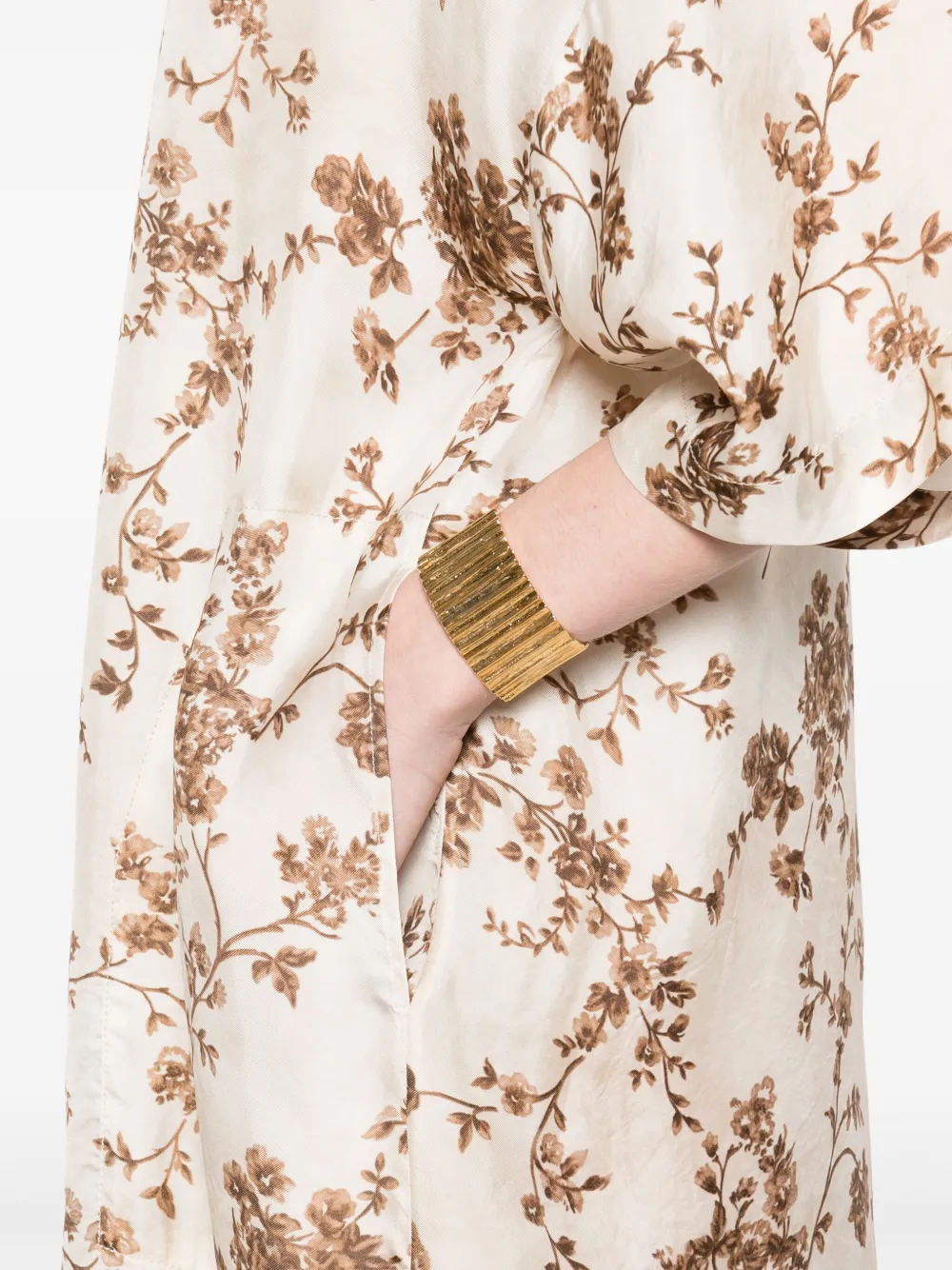Uma Wang Alga maxi-jurk Beige