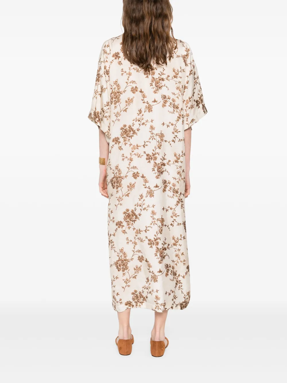 Uma Wang Alga maxi-jurk Beige