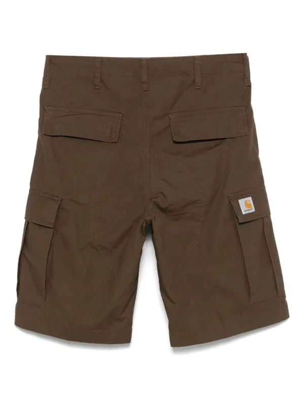 Patch Cargo Bermuda Pants [Brown]