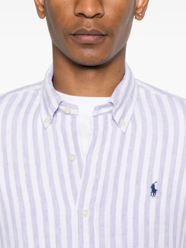 Polo Ralph Lauren ストライプ シャツ | パープル | FARFETCH JP