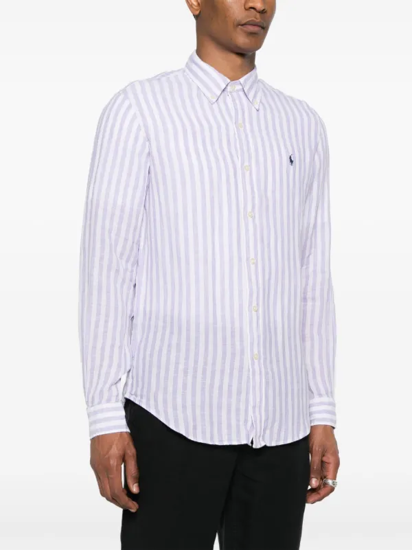 Polo Ralph Lauren ストライプ シャツ | パープル | FARFETCH JP