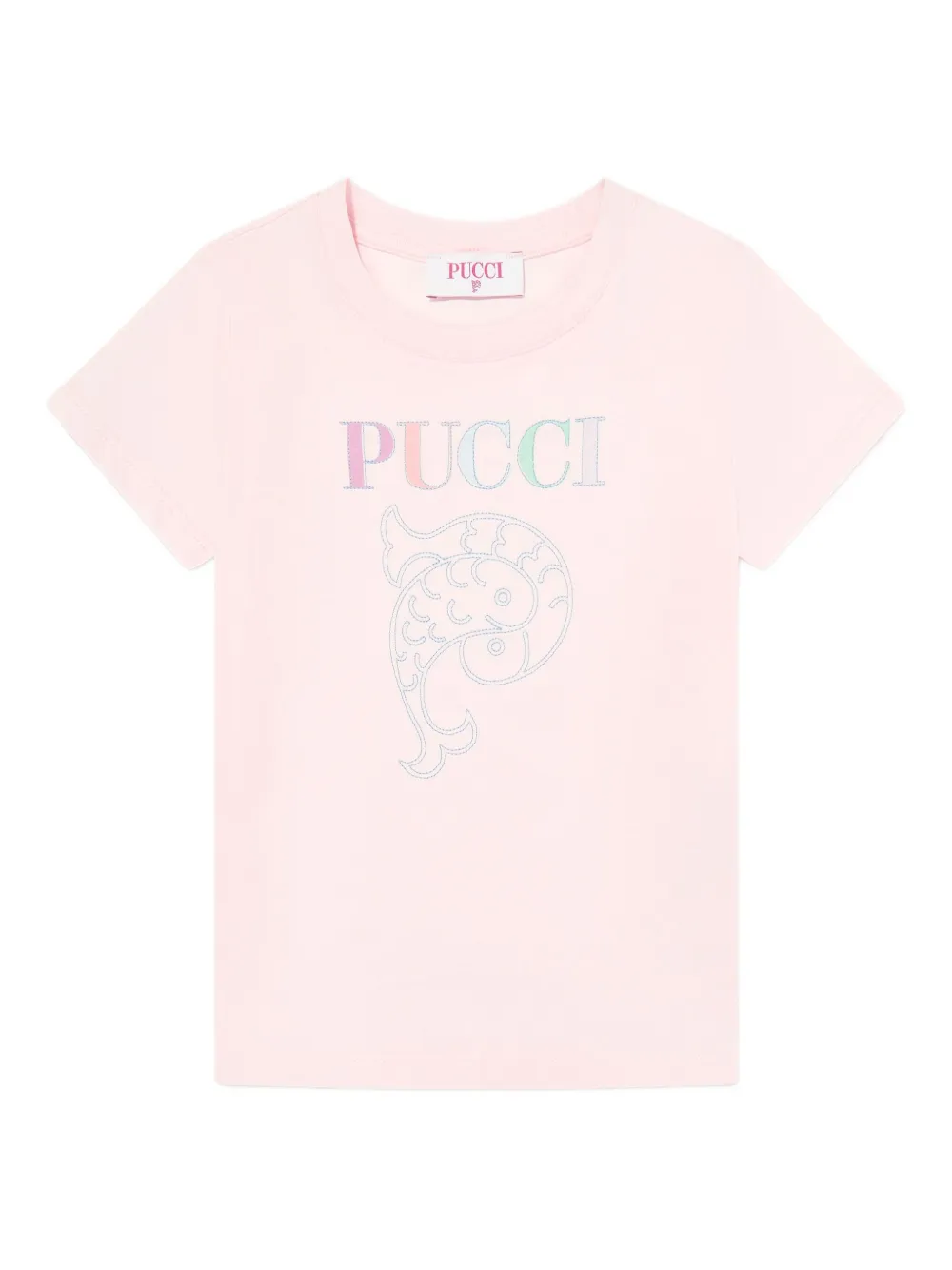 PUCCI Junior T-shirt met logo Roze