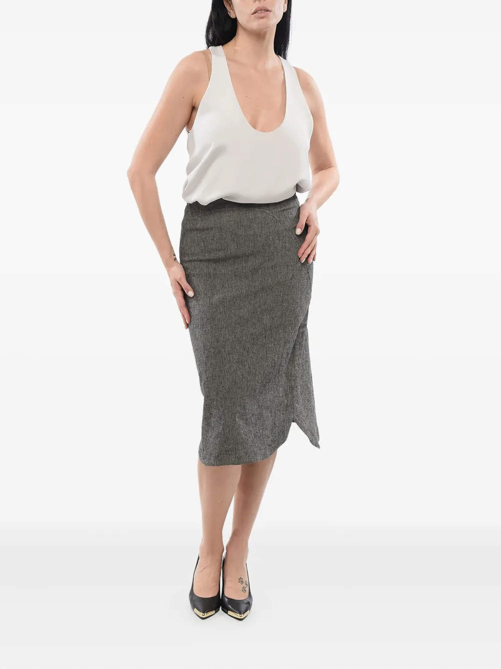 Alaïa linen-blend skirt | High-Waisted Skirts | Image 2