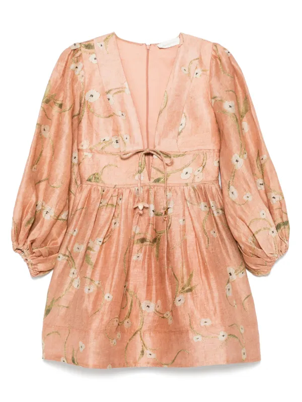 Zimmermann Illuminate Drawn Mini Dress - Neutrals