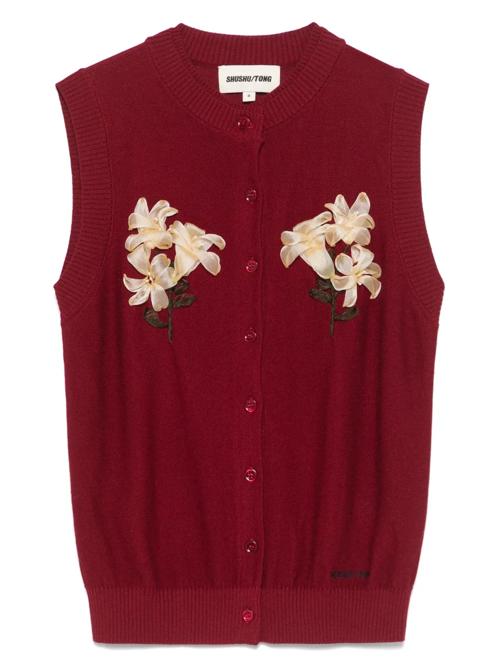 SHUSHU/TONG フローラル トップ - レッド SHUSHU/TONG フローラル トップ - レッド
